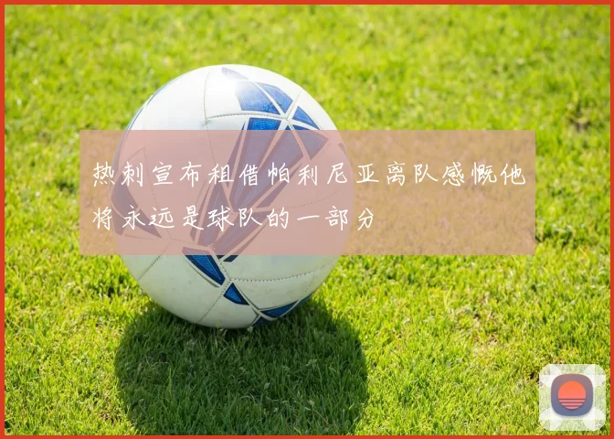 热刺宣布租借帕利尼亚离队感慨他将永远是球队的一部分